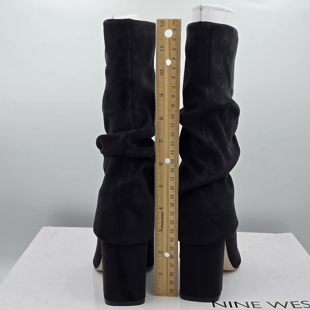 NIB Nine West Francis2 Fold Over Cuff Mid Calf Block Heel Dress Boots, Women's 5 - Picture 6 of 16
